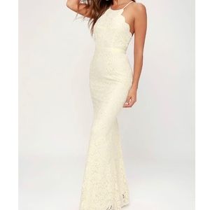 Zenith Cream Lace Maxi Dress